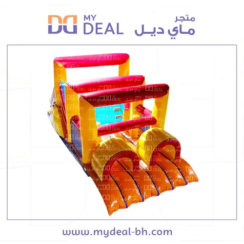 مدينة هوائية متاهة مع زحليقة ونطيطة وسلم تسلق وحواجز قفز ونفقين واربع اعمدة طول ٨ متر العرض ٤ متر 