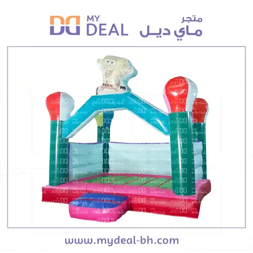 نطيطة سبونج بوب نفخ مع درج 4*4 متر