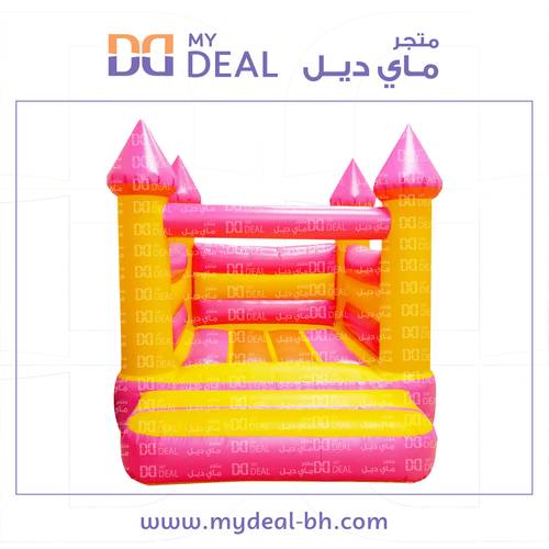 نطيطة هوائية لون وردي واصفر 3.50 *3 متر