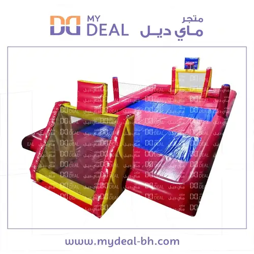 ملعب صابوني مع كرة سلة وطائرة الطول 12 متر العرض 6 متر  متعدد الاستخدم 4في1