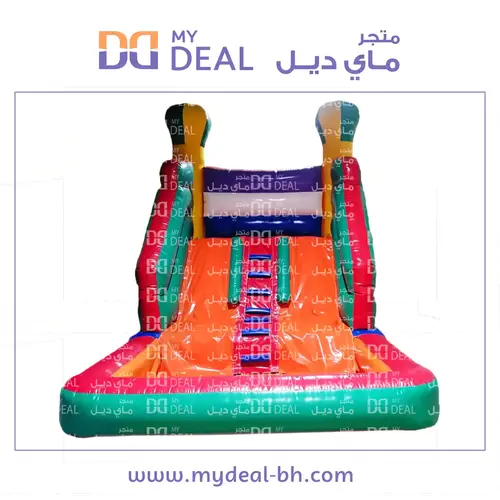 زحليقة مائية مسارين مع سلم وسط طول 4.5 متر عرض 3 متر ارتفاع 3.5 متر 