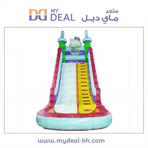 زحليقة كيتي، زحليقات هوائيه مائية مع سلم وحوض طول ٧ متر عرض ٣.٣٠ متر ارتفاع ٧ متر