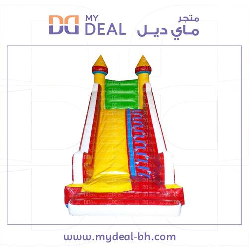زحليقة هوائية مع سلم ومساكات يد ودرج كبير 7* 3.30* 7 متر
