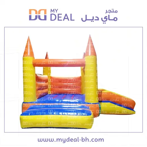 نطيطة هوائية مع زحليقة جانبية ودرج كبير  4.50* 3.50 متر