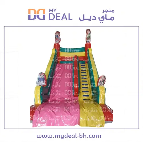 زحليقة هوائية شخصيات بن تن وبوكيمون مع حوض مائي وسلم 7*4*7 متر 