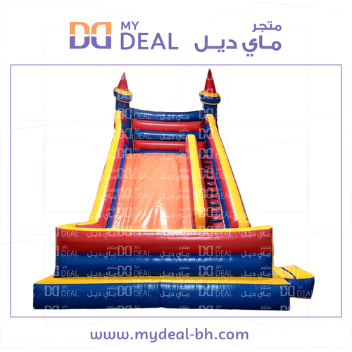 زحليقة هوائية مع نطيطة مع جدار وبوابة جانبية 8*5.25*8 متر 