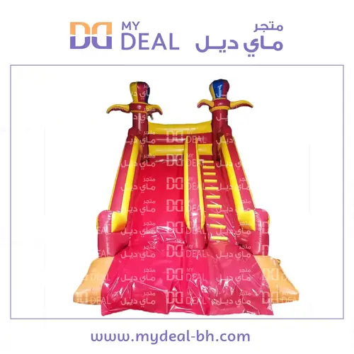 زحليقة هوائية بمساكات يد وسلم وأعمدة  7* 4*6 متر