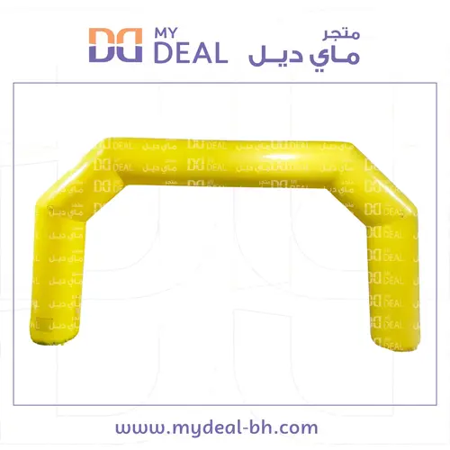 بوابة سباق هوائية دعائية لون اصفر 8*4 متر