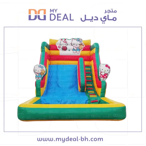 إيجار زحليقة كيتي مع مسبح وسلم طول 6.50 متر عرض 4.50 متر ارتفاع 5 متر  تستخدم مائية أوجافة