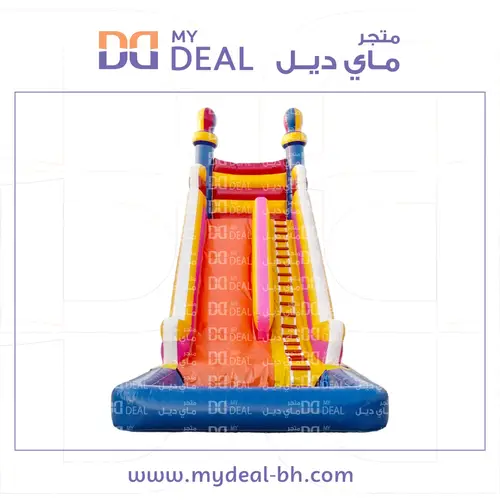 زحليقة مائية مع سلم و مساكات يد ومسبح مائي 9 * 4 * 9 متر