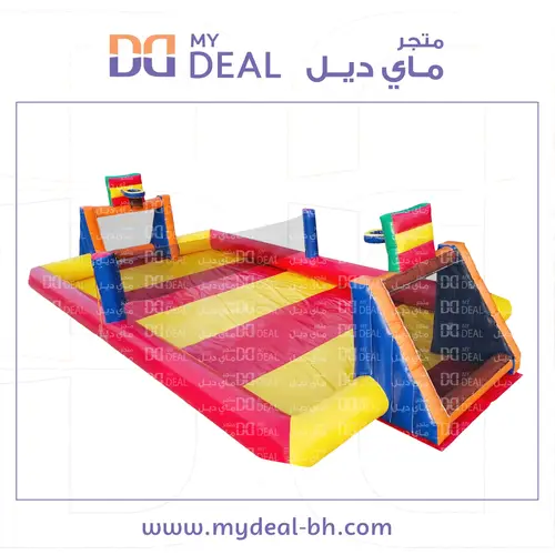 ملعب صابوني مع كرة سلة وطائرة وملعب كرة قدم الطول 12 متر العرض 6 متر متعدد الاستخدام 