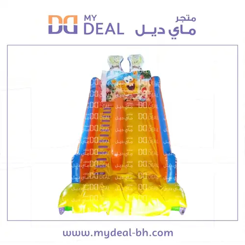 زحليقة هوائية شخصية سبونج بوب مع سلم 7* 4 * 7 متر 