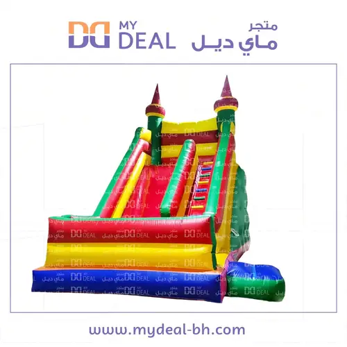 زحليقة هوائية مع نطيطة وبوابة جانبية – تصميم حسب الطلب للأطفال | ماي ديل