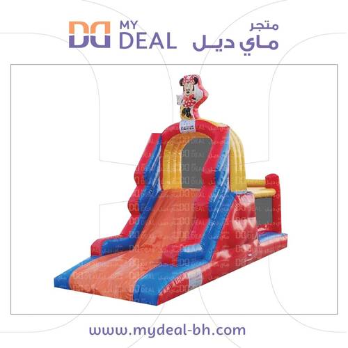 تاجير نطيطة مع درج وزحليقة أمامية شخصية ميكي ماوس6.6×2.1×4متر