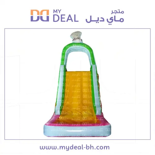 زحليقة سبونج بوب مع سلمين ودرج وحوض الطول ٧.٩٠ متر العرض ٣ متر الارتفاع ٧ متر 