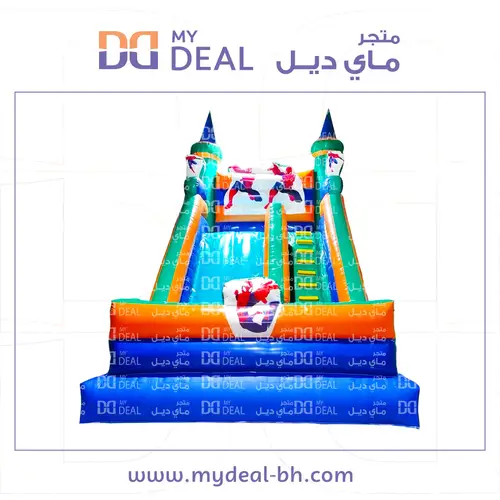 زحليقة هوائية سبايدر مان مع جدار ونطيطة  6*4.50*6 متر