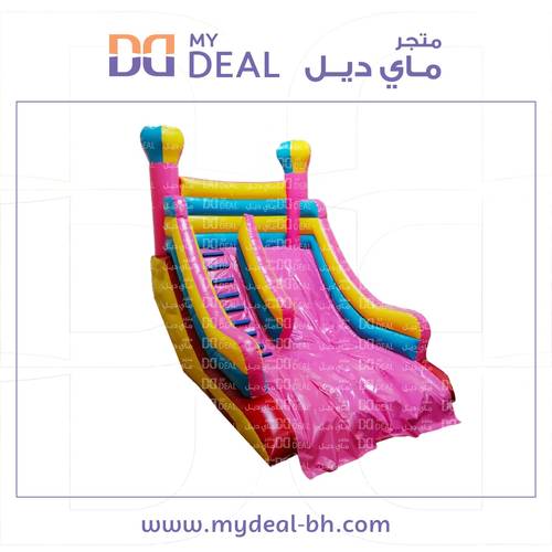 زحليقة هوائية مع سلم اعمدة على شكل منطاد 5.50* 4* 5 متر