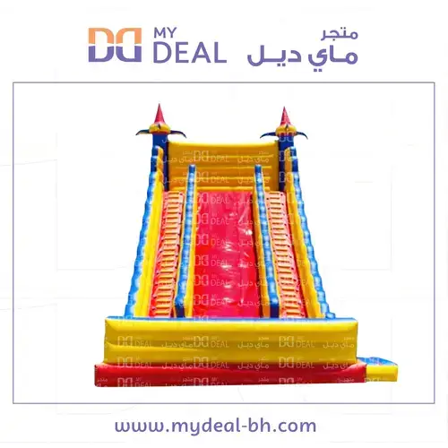 زحليقة ونطيطة هوائية مع سلمين وجدار ودرج  11* 6 *10 متر