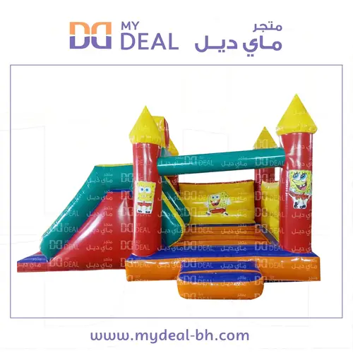 نطيطة مع زحليقة شخصية سبونج بوب 5.50* 3.80 *3 متر