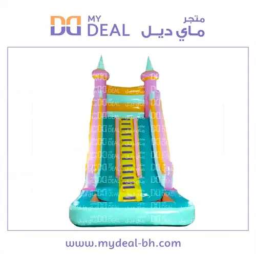 زحليقة مسارين مع سلم وسط الطول ٧ متر العرض ٣.٣٠ متر الارتفاع ٧ متر 