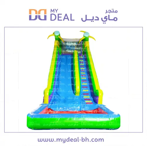 زحليقة مائية مع سلم طول 10 متر عرض 4 متر ارتفاع 9.50 متر
