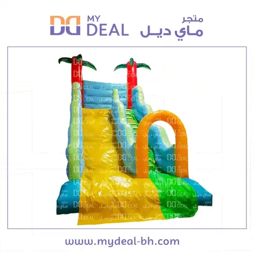 زحليقة هوائية مدرجة مع بوابة 7*4*7 متر 