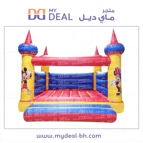بيت هزاز و نطيطة هوائية شخصية ميكى ماوس مع درج كبير 4 * 4 متر