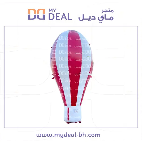 إيجار منطاد هوائي دعائي لون احمر وابيض ارتفاع 7 متر | في البحرين