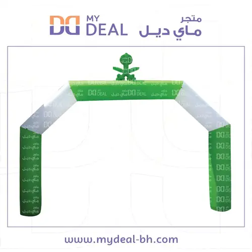 بوابة هوائية شعار المملكة سيفين ونخلة ارتفاع 5.90 متر