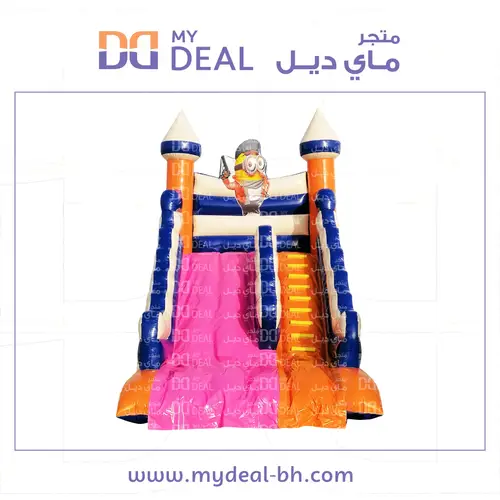 زحليقة هوائية شخصية مينيونز مع سلم وجدران مدرجة 6* 4* 5 متر