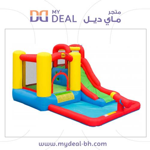 نطيطة وزحليقة مرح الصيف 3.50×2.80×1.90متر تتحمل 136كجم تكفي 8 لاعبين