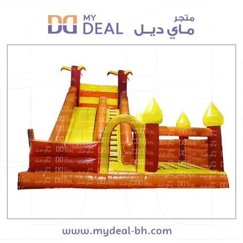 زحليقة مع نطيطة وبوابه قوس مع نطيطة جانبية 7* 7 * 7 متر