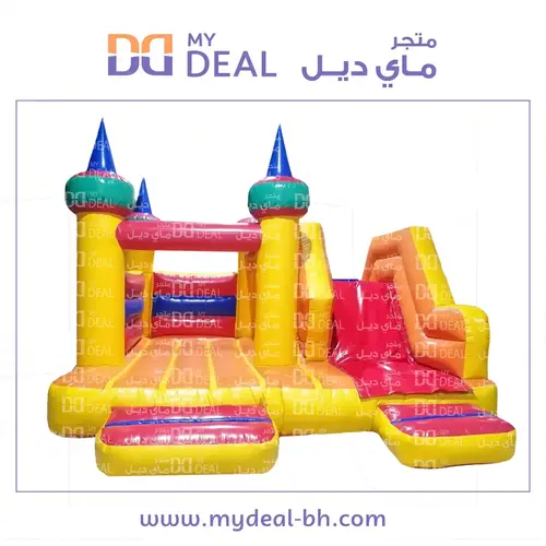 نطيطة هوائية مع زحليقة جانبية طول  4.60*4.50 متر