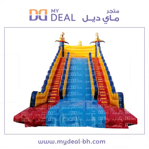 زحليقة هوائية مع سلمين واعمدة مشجرة 11*6*10 متر  