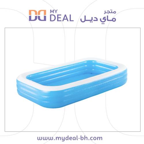 مسبح أطفال نفخ مستطيل أزرق 