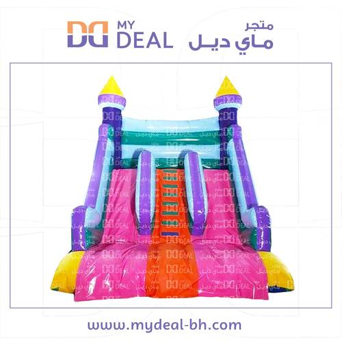 زحليقة هوائية مع سلم وسط ومسارين طول 5.50* 4.50* 5 متر