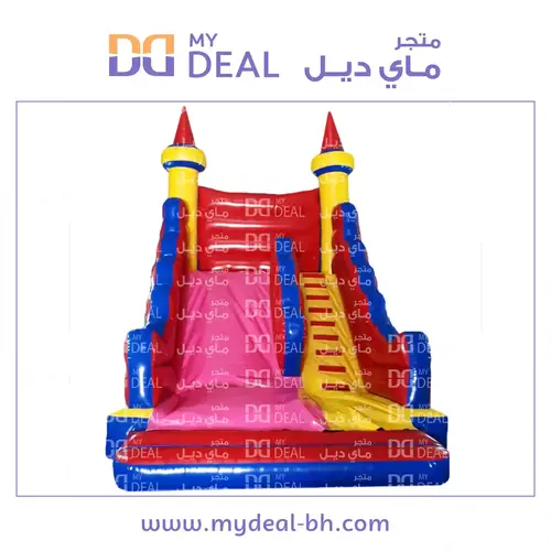 زحليقة هوائية بسلم ومساكات لليد 5.50* 4* 5 متر