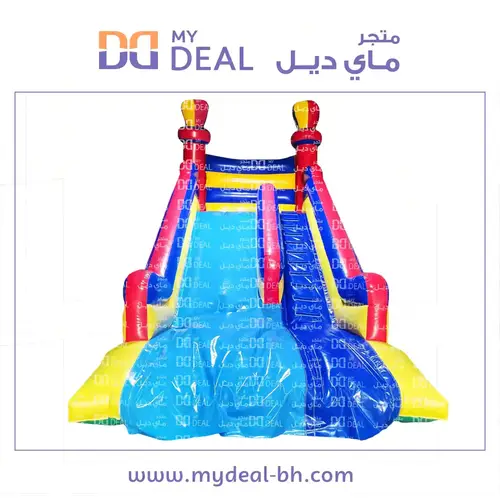 زحليقة هوائية مع سلم ومساكات لليد 6*4*5 متر