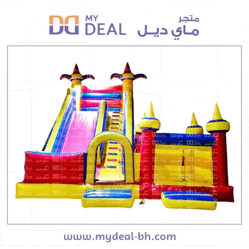 زحليقة مع نطيطة جانبية وشبك وبوابة ودرج 7.70* 7* 7 متر