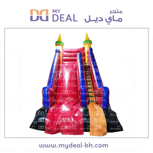 زحليقة هوائية مع سلم  ومساكات يد 7*4*7 متر 