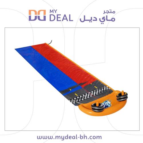 سباق زحليقة مائية مسارين برشاشات مائية مع 4 حلقات نفخ 488×132×35سم