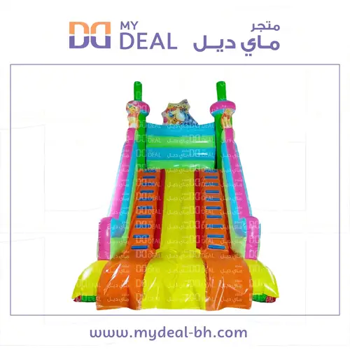 زحليقة هوائية، شخصية ويني الدبدوب الكرتونية مع سلمين 6*4*6 متر