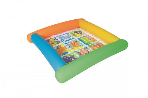 فرشة طفل نفخ مع قاعدة نفخ وحواجز 132×132×23سم