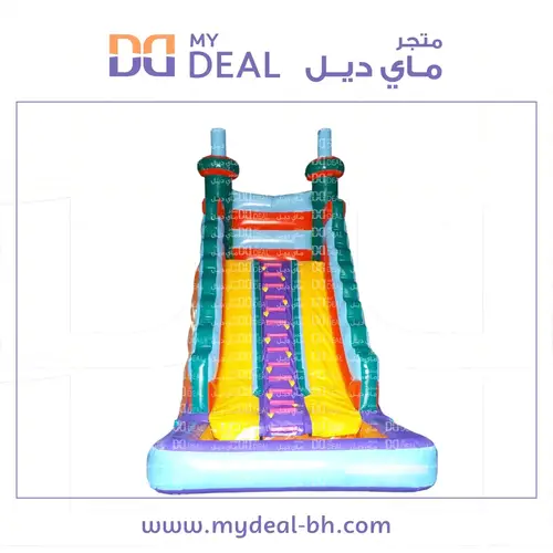 زحليقة مسارين مع حوض مائي وسلم وسط الطول ٧ العرض ٣.٣٠ الارتفاع ٧ 