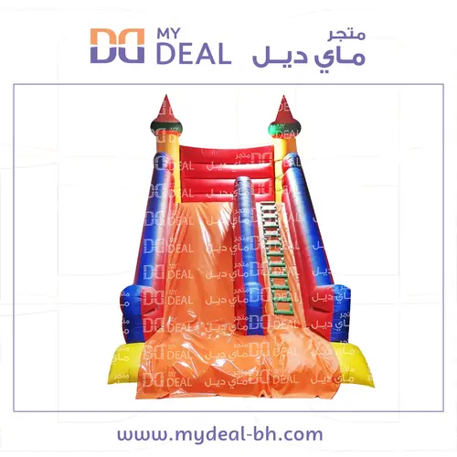 زحليقه هوائية مع سلم ومثبتات يد سلايد برتقالي 7 * 4 * 7 متر