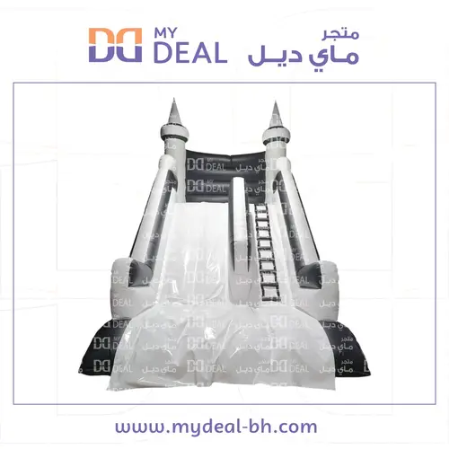 زحليقة هوائيه لون اسود وابيض مع مساكات اليد السلم 6*4*6 متر