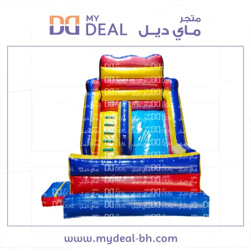 زحليقة مع نطيطة هوائية وجدار ودرج جانبي وبوابة 5 * 3.60 * 4.50 متر