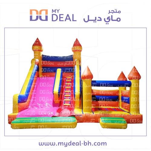 زحليقه هوائية مع نطيطة جانبية 5.50*7*5 متر مع درج كبير