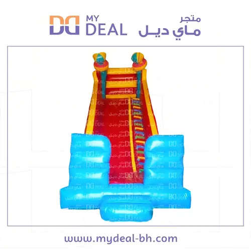 زحليقة هوائية مع نطيطة وبوابة وجدار 10*3.30*9 متر 