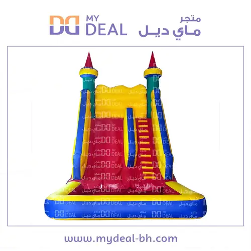 زحليقة مائية مع سلم وحوض الطول ٦ متر العرض ٤ متر  الارتفاع ٦ متر 